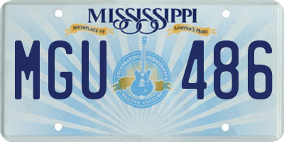MS license plate MGU486