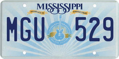 MS license plate MGU529