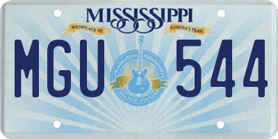 MS license plate MGU544