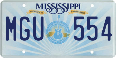 MS license plate MGU554