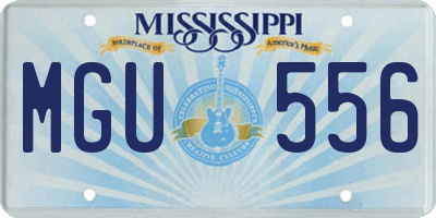 MS license plate MGU556