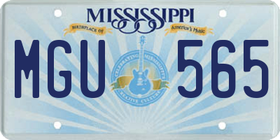 MS license plate MGU565
