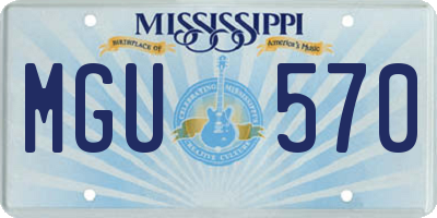MS license plate MGU570