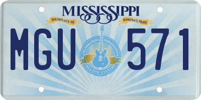 MS license plate MGU571