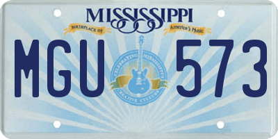 MS license plate MGU573