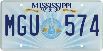 MS license plate MGU574