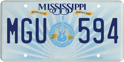 MS license plate MGU594