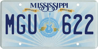 MS license plate MGU622