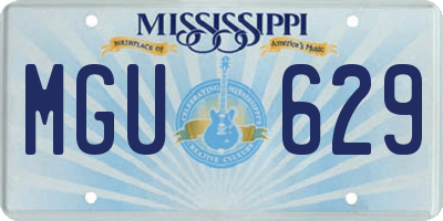 MS license plate MGU629