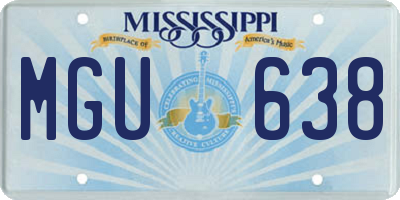 MS license plate MGU638