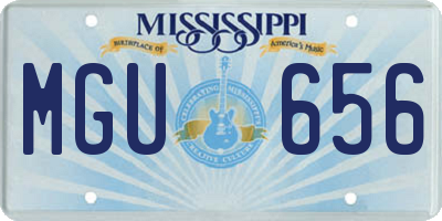 MS license plate MGU656