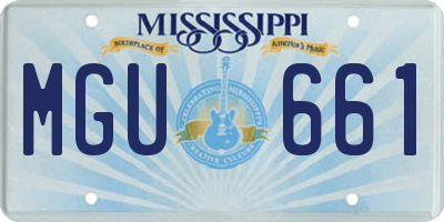 MS license plate MGU661