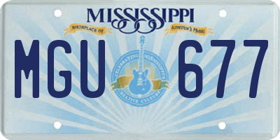 MS license plate MGU677