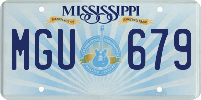 MS license plate MGU679