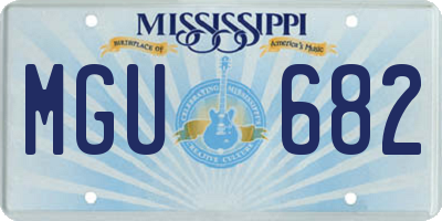 MS license plate MGU682