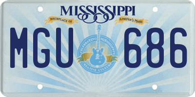 MS license plate MGU686