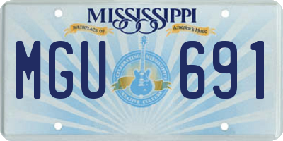 MS license plate MGU691