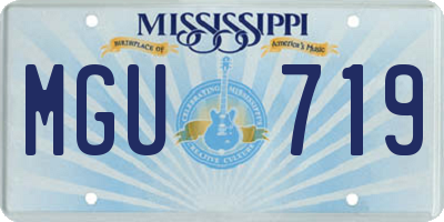 MS license plate MGU719