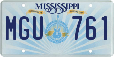 MS license plate MGU761