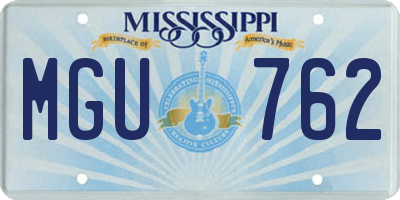 MS license plate MGU762