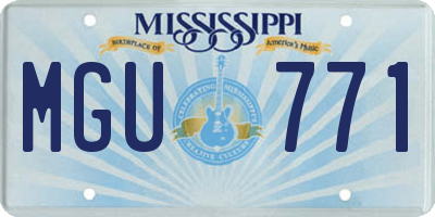 MS license plate MGU771