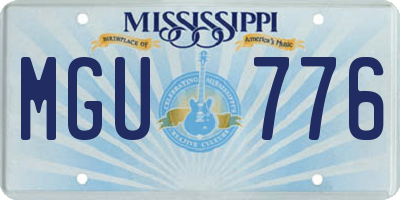 MS license plate MGU776