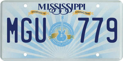 MS license plate MGU779