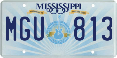 MS license plate MGU813