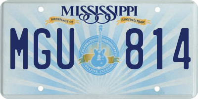 MS license plate MGU814