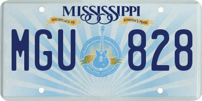 MS license plate MGU828