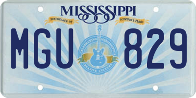 MS license plate MGU829
