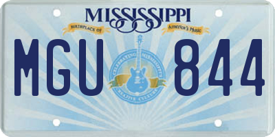 MS license plate MGU844