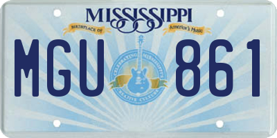 MS license plate MGU861