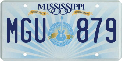 MS license plate MGU879