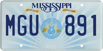 MS license plate MGU891