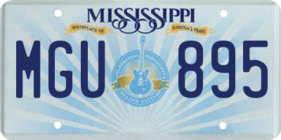 MS license plate MGU895