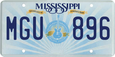 MS license plate MGU896