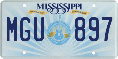 MS license plate MGU897