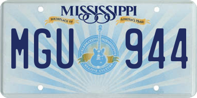 MS license plate MGU944