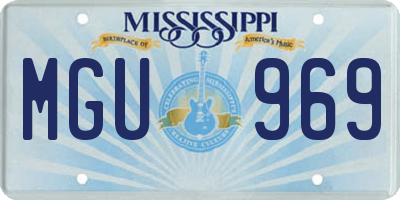 MS license plate MGU969