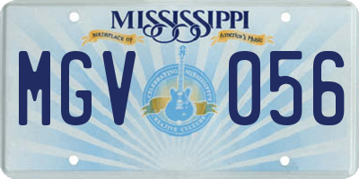 MS license plate MGV056