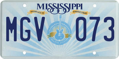 MS license plate MGV073