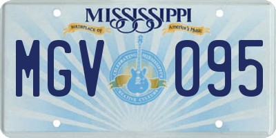 MS license plate MGV095