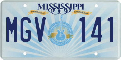 MS license plate MGV141