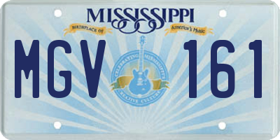 MS license plate MGV161