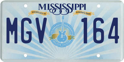 MS license plate MGV164