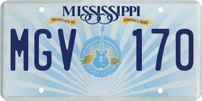 MS license plate MGV170