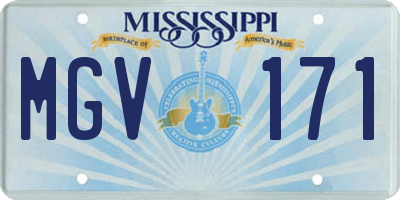 MS license plate MGV171