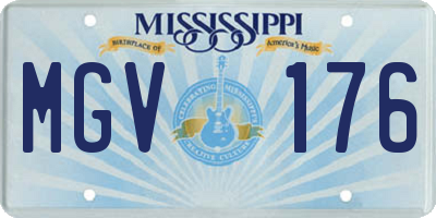 MS license plate MGV176