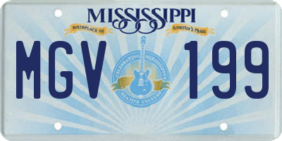 MS license plate MGV199
